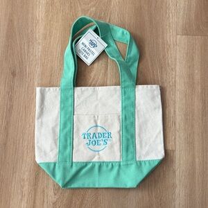 Trader Joes Mini Pastel Canvas Tote